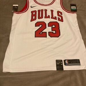 Nike White and Red Bulls Jersey